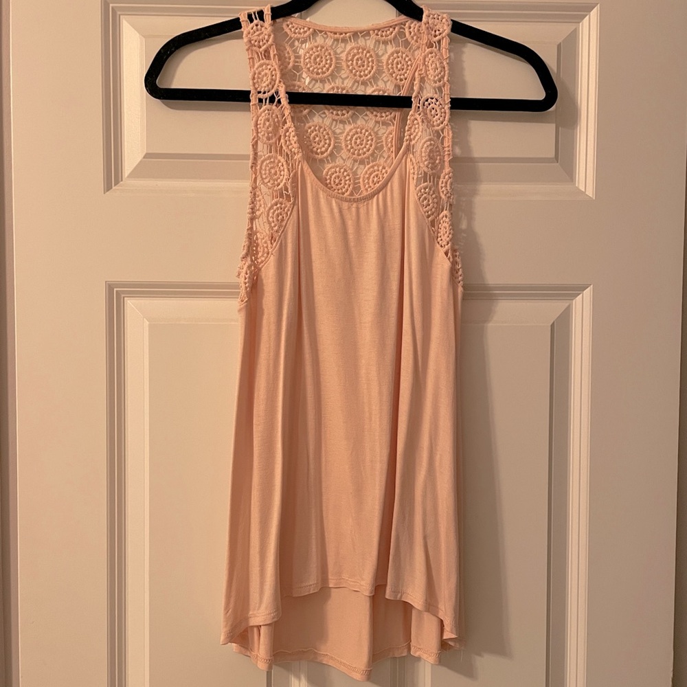 Peach Nordstrom lace top
